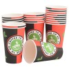 1000 db papír kávéscsészék fedővel 16oz 400ml