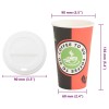 1000 db papír kávéscsészék fedővel 16oz 400ml