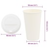 1000 db papír kávéscsészék fedővel 16oz 400ml