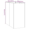 Ültetvény fekete 40x80x80 cm acél