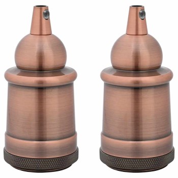 2 db vörös bronz lámpatartók e27
