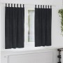 Sötétítő függönyök 2 pcs fekete 140 x 175 cm bársony