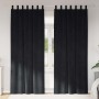 Sötétítő függönyök 2 pcs fekete 140 x 225 cm bársony
