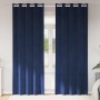 Sötétítő függönyök 2 pcs sötét kék 140 x 260 cm bársony