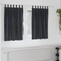 Sötétítő függönyök 2 pcs sötétszürke 140 x 140 cm bársony