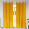Sötétítő függönyök 2 pcs mustár sárga 140 x 245 cm bársony
