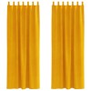 Sötétítő függönyök 2 pcs mustár sárga 140 x 245 cm bársony
