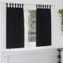 Fekete függöny gyűrűkkel 2 pcs fekete 175 x 140 cm poliészter