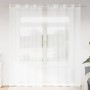 Voile függöny függönyökkel 2 pcs fehér 225 x 140 cm poliészter