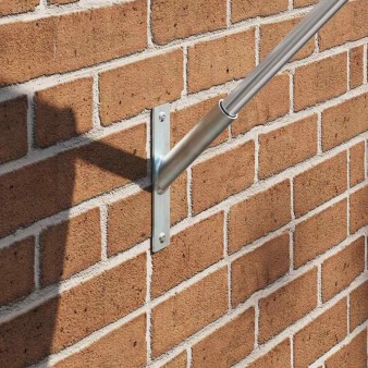 Zászló pole holde ezüst 15 x 3 x 0,35 cm acél