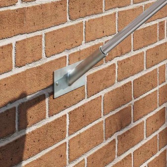 Zászló pole holde ezüst 13 x 6 x 0,2 cm acél