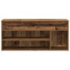 Antik fa színű szerelt fa cipőtároló pad 102x30,5x45 cm