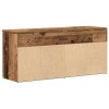Antik fa színű szerelt fa cipőtároló pad 102x30,5x45 cm