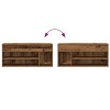 Antik fa színű szerelt fa cipőtároló pad 102x30,5x45 cm