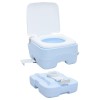 Kemping wc világoskék és fehér 41,5 x 36,5 x 30 cm polietilén