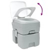Kemping wc szürke és fehér 41,5 x 36,5 x 42 cm polietilén