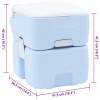 Kemping wc világoskék és fehér 41,5 x 36,5 x 42 cm polietilén