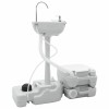 Kemping wc készlet 2 pcs szürke és fehér