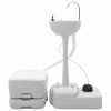Kemping wc készlet 2 pcs szürke és fehér