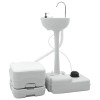 Kemping wc készlet 2 pcs szürke és fehér