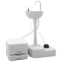 Kemping wc készlet 2 pcs szürke és fehér