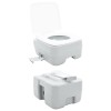 Kemping wc szürke 41,5 x 36,5 x 42 cm magas sűrűségű polietilén