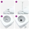 Kemping wc szürke 41,5 x 36,5 x 42 cm magas sűrűségű polietilén