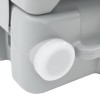 Kemping wc szürke és fehér 41,5 x 36,5 x 30 cm polietilén
