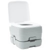 Kemping wc szürke és fehér 41,5 x 36,5 x 30 cm polietilén