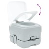 Kemping wc szürke és fehér 41,5 x 36,5 x 30 cm polietilén