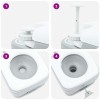 Kemping wc szürke és fehér 41,5 x 36,5 x 30 cm polietilén