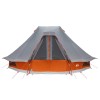 Tipi sátor tetővel szürke és narancs 466 x 310 x 240 cm taft
