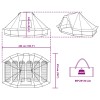 Tipi sátor tetővel szürke és narancs 466 x 310 x 240 cm taft