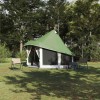 Tipi sátor tetővel tárolóval zöld 404 x 370 x 270 cm taft