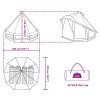 Tipi sátor tetővel tárolóval zöld 404 x 370 x 270 cm taft