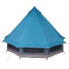 Tipi sátor tetővel tárolóval kék 404 x 370 x 270 cm taft