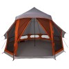 Tipi sátor tetővel szürke és narancs 404 x 370 x 270 cm taft