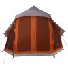 Tipi sátor tetővel szürke és narancs 404 x 370 x 270 cm taft