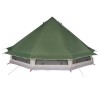 Tipi sátor tetővel tárolóval zöld 508 x 470 x 300 cm taft