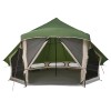 Tipi sátor tetővel tárolóval zöld 508 x 470 x 300 cm taft