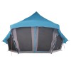 Tipi sátor tetővel tárolóval kék 508 x 470 x 300 cm taft