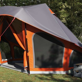 Tipi sátor tetővel szürke és narancs 508 x 470 x 300 cm taft