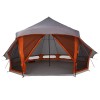 Tipi sátor tetővel szürke és narancs 508 x 470 x 300 cm taft