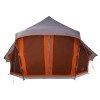 Tipi sátor tetővel szürke és narancs 508 x 470 x 300 cm taft