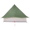 Tipi sátor tetővel tárolóval zöld 358 x 296 x 258 cm taft