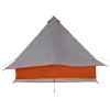 Tipi sátor tetővel szürke és narancs 358 x 296 x 258 cm taft