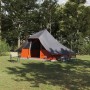 Tipi sátor tetővel szürke és narancs 364 x 281 x 257 cm taft