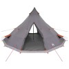 Tipi sátor tetővel szürke és narancs 560 x 560 x 300 cm taft