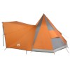 Tipi sátor tetővel szürke és narancs 510 x 690 x 330 cm taft
