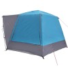 Kempingssátor kabin tetővel kék 420 x 420 x 227 cm poliészter